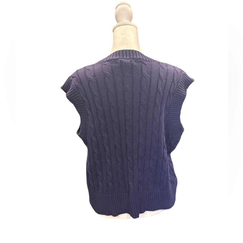 navy blue sweater vest - Picture 2 of 3